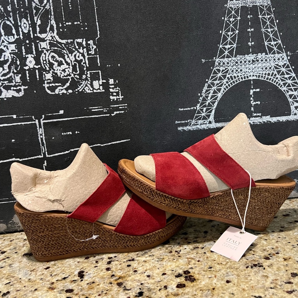 Mariella Sandals Made in Italy 🇮🇹 Genuine Leather (Suede) - Picture 14 of 15